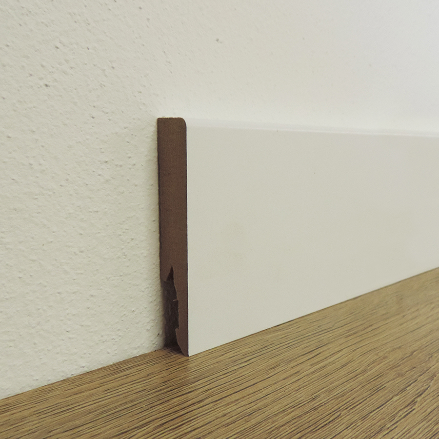 CAMPIONE - Battiscopa MDF Bianco Liscio - 14 x 75 mm - Asta da 2,4 m - Verniciabile-0 CAMPIONE - Battiscopa MDF Bianco Liscio - 14 x 75 mm - Asta da 2,4 m - Verniciabile-0
