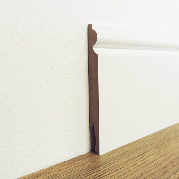 CAMPIONE - Battiscopa MDF Bianco Ducale - 14 x 120 mm - Asta da 2,4 m - Verniciabile-0