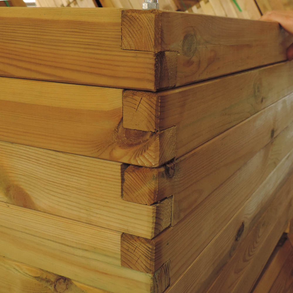 SET 4 Fioriere in legno LINEA PROFESSIONALE 180x50x45,5 h cm con Rivestimento-54053