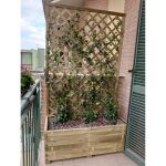 SET 4 Fioriere in legno LINEA PROFESSIONALE 150x50x45,5 h cm con Rivestimento-54038