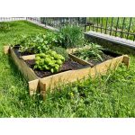 Onlywood Orto Rialzato Legno 4 Scomparti in Pino Trattato 100 x 100 x 18 cm-56360