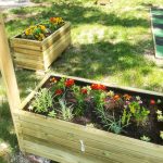 SET 4 Fioriere in legno LINEA PROFESSIONALE 150x50x45,5 h cm con Rivestimento-54039