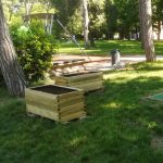 SET 4 Fioriere in legno LINEA PROFESSIONALE 150x50x45,5 h cm con Rivestimento-54040