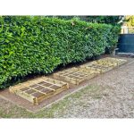 Onlywood Orto Rialzato Legno 16 Scomparti in Pino Trattato 120 x 120 x 18 cm-80864