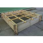 Onlywood Orto Rialzato Legno 16 Scomparti in Pino Trattato 120 x 120 x 18 cm-53922