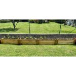 Onlywood Orto Rialzato Legno 4 Scomparti in Pino Trattato 120 x 40 x 27 cm-56364