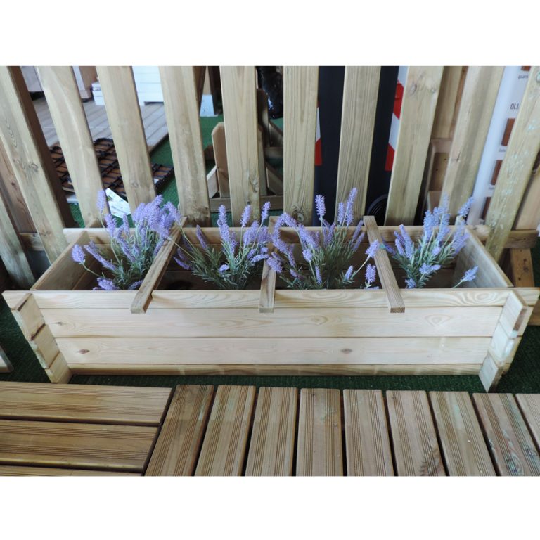 Onlywood Orto Rialzato Legno 4 Scomparti in Pino Trattato 120 x 40 x 27 cm-0