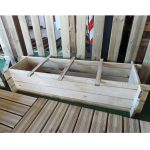 Onlywood Orto Rialzato Legno 4 Scomparti in Pino Trattato 120 x 40 x 27 cm-53960