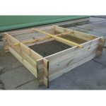 Onlywood Orto Rialzato Legno 4 Scomparti in Pino Trattato 100 x 100 x 18 cm-53921