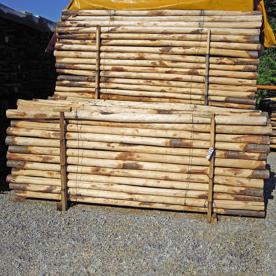 Palo legno di CASTAGNO Scortecciato - CERTIFICATO PEFC