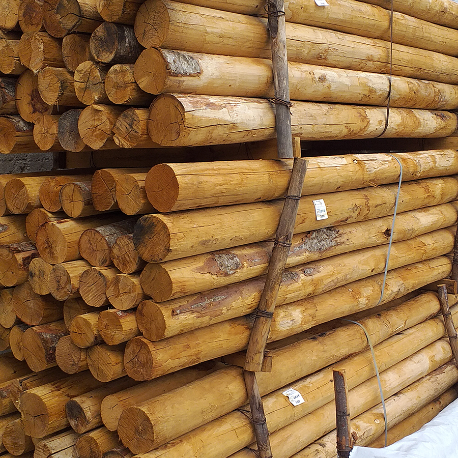 Pali CASTAGNO Scortecciato durata 25 anni - Qualità Basic-53938