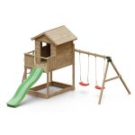 Parco Giochi in Legno Autoclavato Fungoo GALAXY S Torre con Altalene e Scivolo-54106