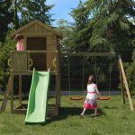 Parco Giochi in Legno Autoclavato Fungoo GALAXY S Torre con Altalene e Scivolo-54103