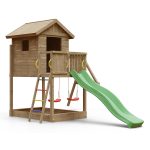 Parco Giochi in Legno Autoclavato Fungoo GALAXY S Torre con Altalene e Scivolo-54105
