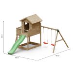 Parco Giochi in Legno Autoclavato Fungoo GALAXY S Torre con Altalene e Scivolo-54104