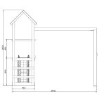 Parco Giochi in Legno Autoclavato Fungoo LUCAS Torre con Scivolo e Altalene-54097