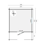 Onlywood Casetta in Legno per bambini MARII 235 x 235 ccm -89456