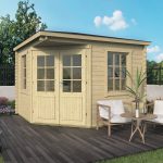 Onlywood Casetta da giardino Angolare in legno ASMUND - 300 x 300 cm-0