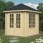 Onlywood Casetta in legno da giardino NORA - 354 x 316 cm - Spessore 34 mm-0