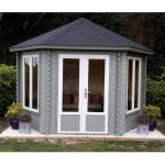Onlywood Casetta in legno da giardino NORA - 354 x 316 cm - Spessore 34 mm-55118