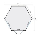 Onlywood Casetta in legno da giardino NORA - 354 x 316 cm - Spessore 34 mm-55119