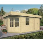 Onlywood Casetta da giardino Angolare in legno HELGE - 500 x 350 cm-0