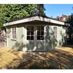 Onlywood Casetta da giardino Angolare in legno HELGE - 500 x 350 cm-55254