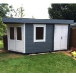 Onlywood Casetta da giardino Angolare in legno HELGE - 500 x 350 cm-55259