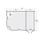 Onlywood Casetta da giardino Angolare in legno HELGE - 500 x 350 cm-55255