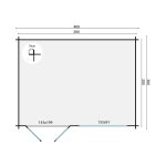 Onlywood Casetta in legno da giardino AKSEL - 400 x 300 cm-55187