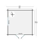 Onlywood Casetta in legno da giardino BODINE - 298 x 298 cm-55025