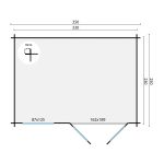 Onlywood Casetta in legno da giardino DAISY - 350 x 250 cm-55229