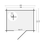 Onlywood Casetta in legno da giardino IRINA - 200 x 155 cm-54745