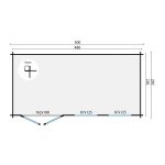 Onlywood Casetta in legno da giardino JUSTINE - 500 x 250 cm-55252
