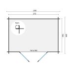 Onlywood Casetta in legno da giardino KRIS - 290 x 200 cm-54909