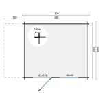 Onlywood Casetta in legno da giardino LARS - 300 x 260 cm-54848