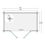 Onlywood Casetta in legno da giardino MALVA - 260 x 150 cm - Con Pavimento -54779