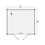 Onlywood Casetta in legno da giardino MILA - 290 x 260 cm-54933