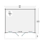 Onlywood Casetta in legno da giardino VIGGO - 500 X 400 cm -54887