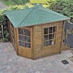 Onlywood Casetta da giardino Angolare in legno JOS - 250 x 250 cm-56926