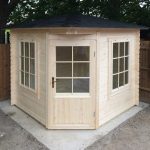 Onlywood Casetta da giardino Angolare in legno JOS - 250 x 250 cm-0