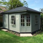 Onlywood Casetta da giardino Angolare in legno SIGRID - 440 x 300 cm-55218