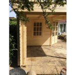 Onlywood Casetta in legno con tettoia laterale STIG 500 X 300 cm-55292