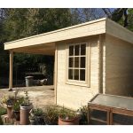 Onlywood Casetta in legno con tettoia laterale STIG 500 X 300 cm-55287