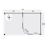 Onlywood Casetta in legno con tettoia laterale STIG 500 X 300 cm-55290