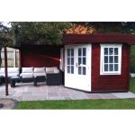 Onlywood Casetta in legno con tettoia laterale STIG 500 X 300 cm-55297