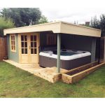 Onlywood Casetta in legno con tettoia laterale STIG 500 X 300 cm-55298