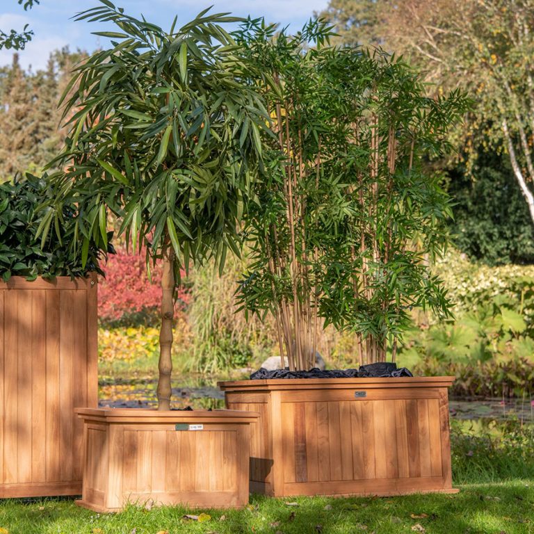 Onlywood Fioriera in Legno Teak FLORES - 2 dimensioni-82 x 58 x 47 h. cm-0