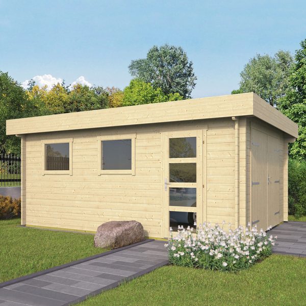 Onlywood Garage in Legno di Abete MARKETTA - 536 x 380 cm-0