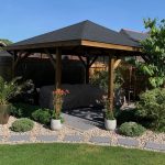 Onlywood Gazebo in Legno KIOSK Tetto in Legno 430 x 430 cm - Antivento-55568